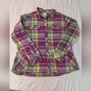 Columbia-Clorful Plaid Button Down Shirt